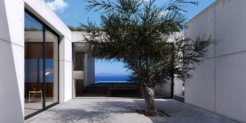 A31 architecture nestles two summer houses into a greek island hillside designboom