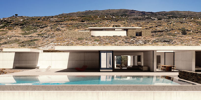 A31 architecture nestles two summer houses into a greek island hillside designboom