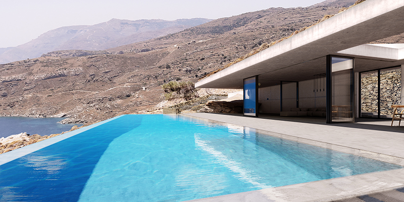 A31 architecture nestles two summer houses into a greek island hillside designboom