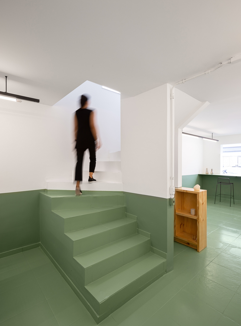 haal dips brazilian restaurant’s interiors into sage green and light grey - 1