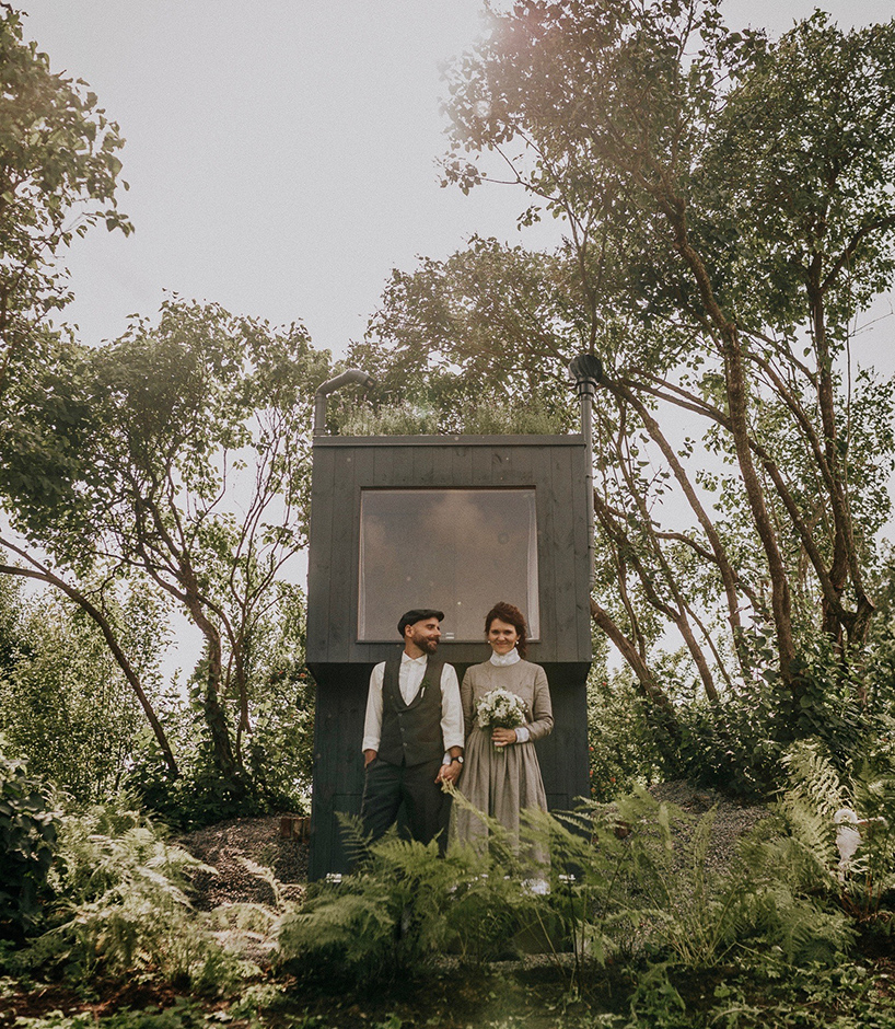 zeltini studio's wooden 'temple of poop' is a compost toilet with a view designboom