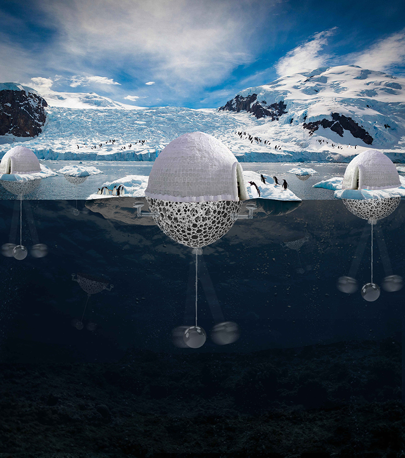sajjad navidi's 'penguin protection system' controls the melting of polar ice designboom
