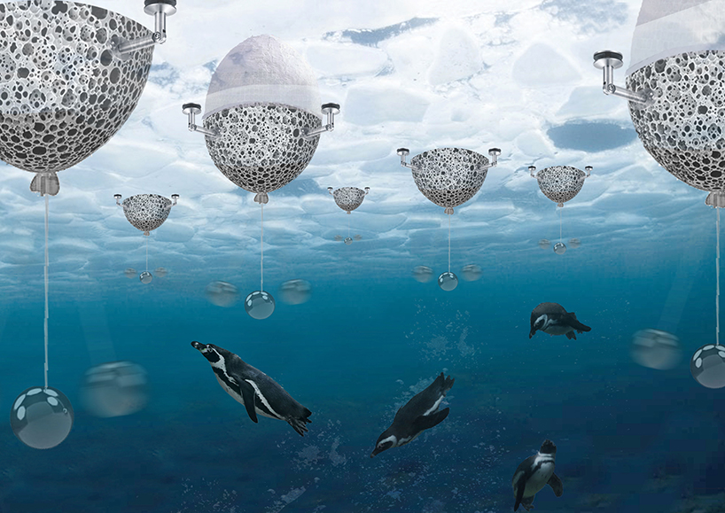 sajjad navidi's 'penguin protection system' controls the melting of polar ice designboom