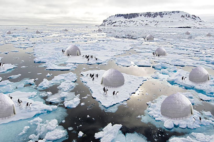 sajjad navidi's 'penguin protection system' controls the melting of polar ice designboom