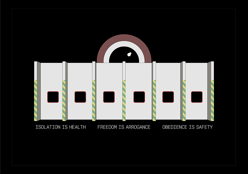 hardy wong imagines a 1984-inspired dystopian reality post COVID-19 designboom