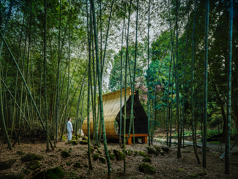 shaped like a sticky rice dumpling, cheng tsung feng’s bamboo cabin nestles in taiwan forest