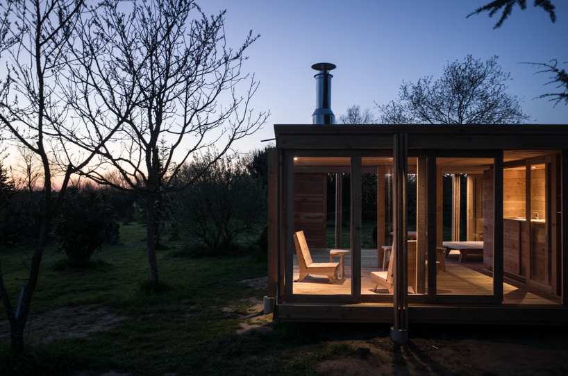 2m26 uses local timber to build a small holiday home in the french countryside designboom