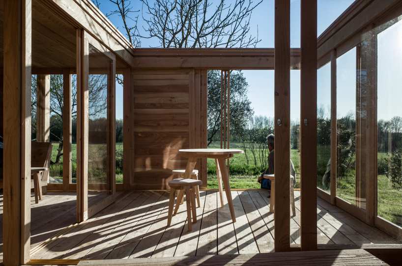 2m26 uses local timber to build a small holiday home in the french countryside designboom