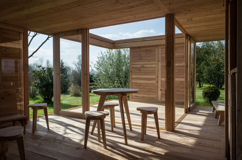 2m26 uses local timber to build a small holiday home in the french countryside designboom