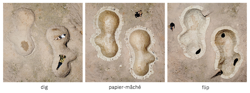 i/thee + roundhouse platform cast giant papier-mâché domes in the texas panhandle designboom