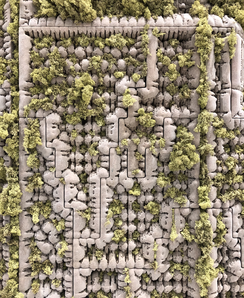 intricate 3D printed sand wall by barry wark decorates museum of the future in dubai