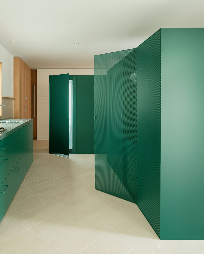 transparent storage units expose private belongings in HANGHAR's residence in spain