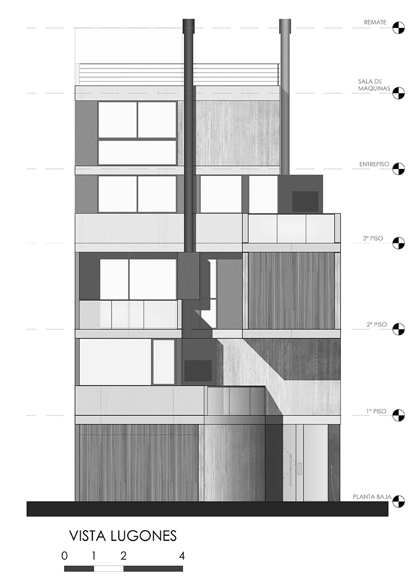 F2M arquitectos elevates concrete volume above buenos aires neighborhood - 8
