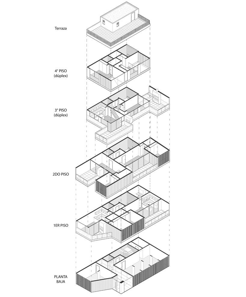 F2M arquitectos elevates concrete volume above buenos aires neighborhood - 9