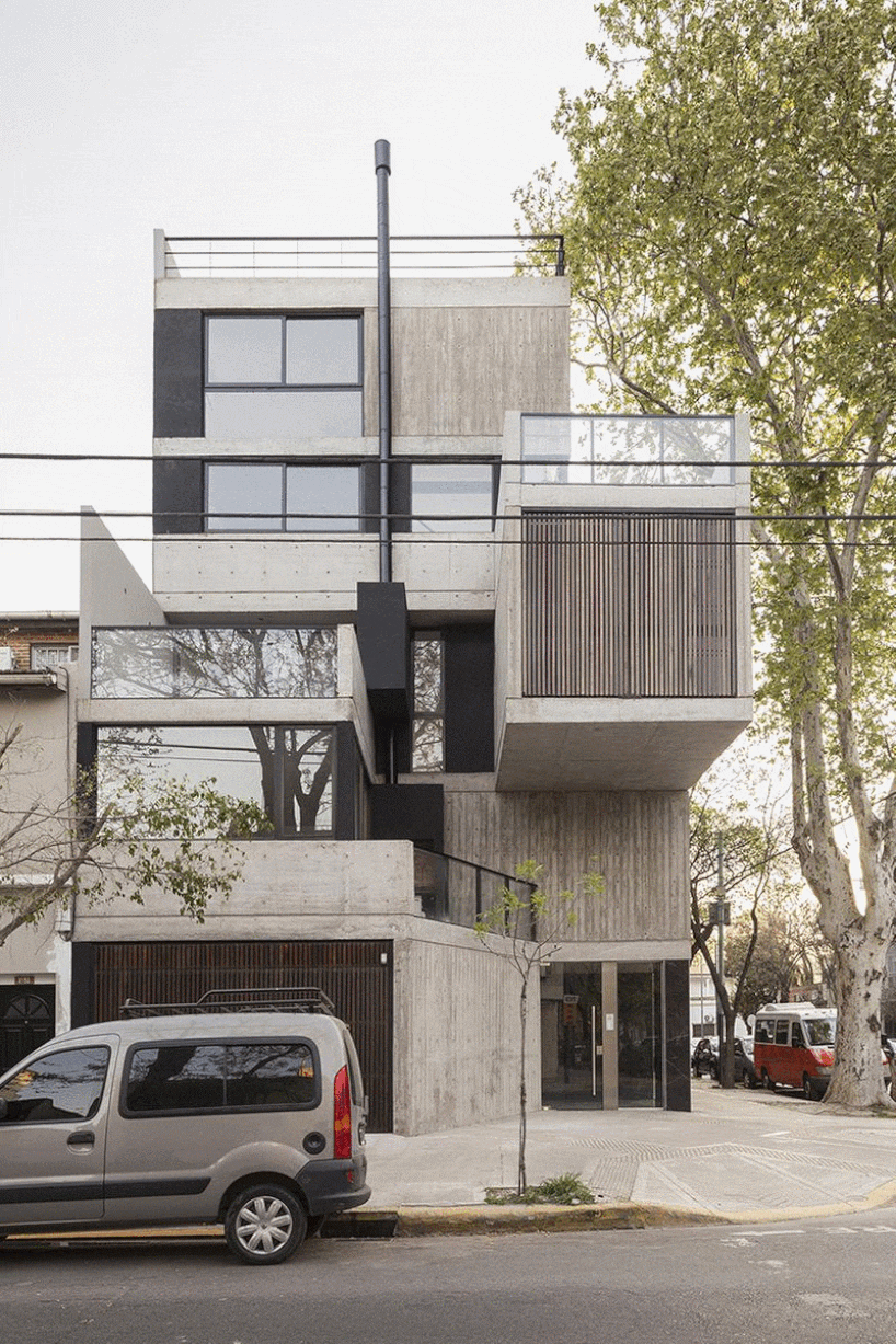 F2M arquitectos elevates concrete volume above buenos aires neighborhood - 1