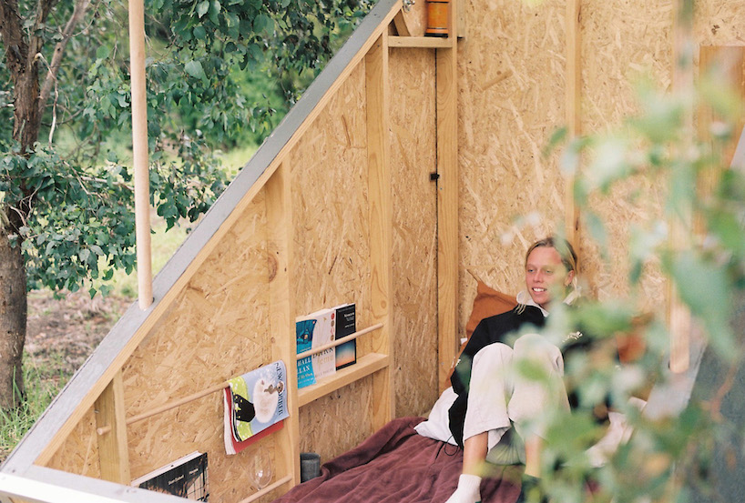portable tiny house 'the coop' provides shelter within australian landscape