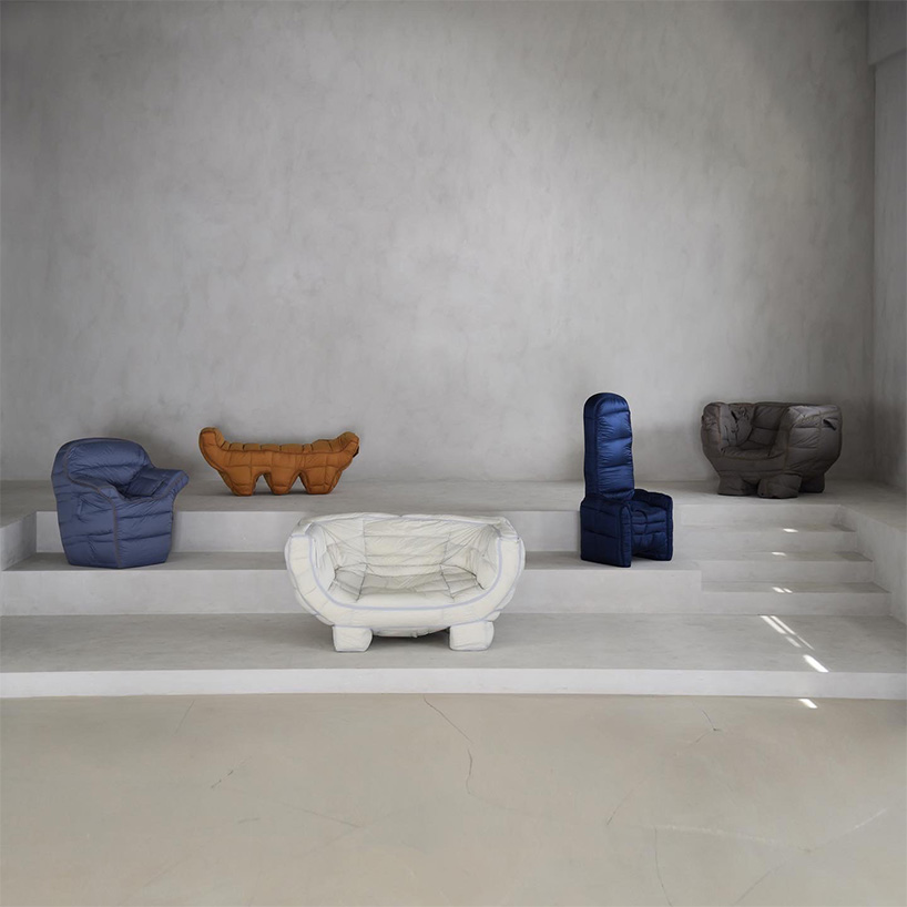 fluffy chair series is reborn from in stock padding by jinyoung yeon