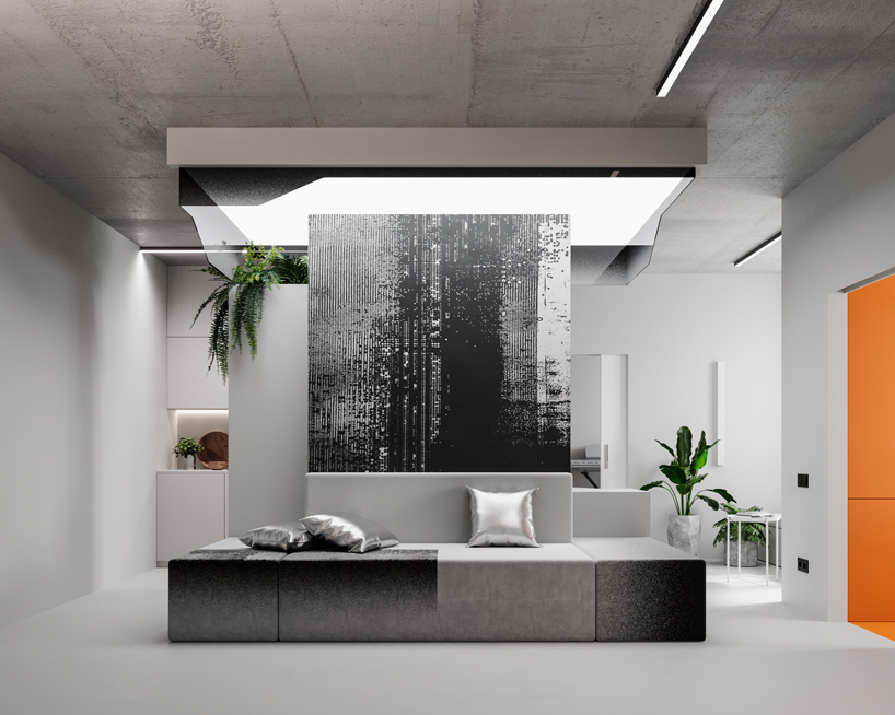 UR bureau's 'glitch apartment' pairs cool greys with bold accent colors - 1