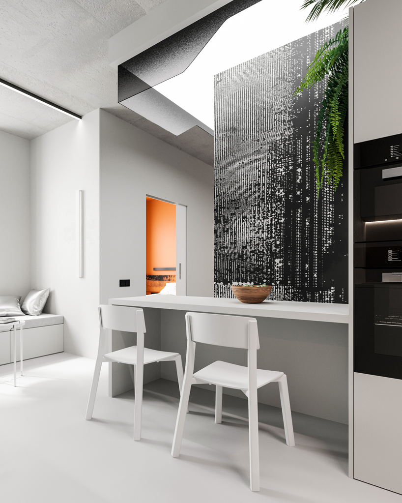 UR bureau's 'glitch apartment' pairs cool greys with bold accent colors - 6