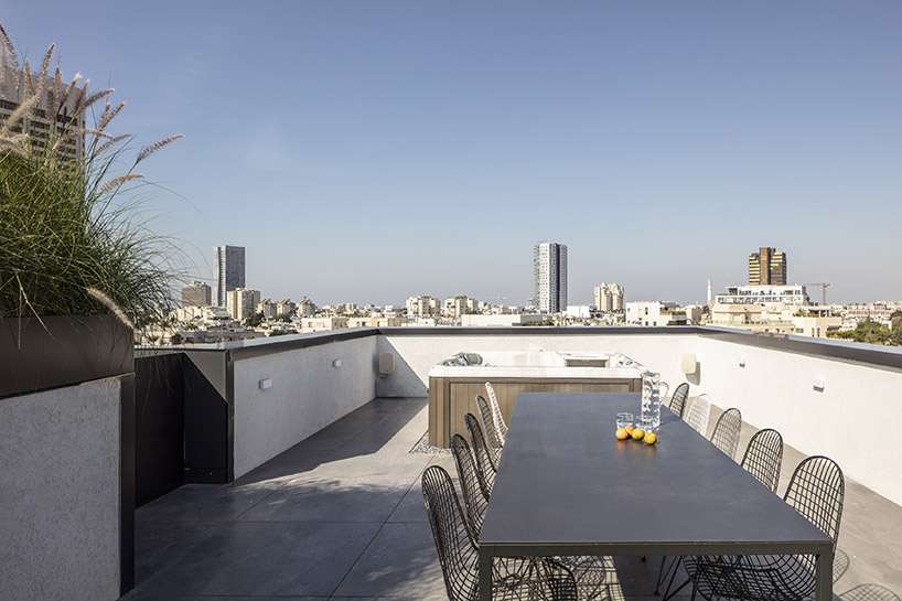 raz melamed’s SQ5 penthouse pool overlooks the bustling tel aviv skyline