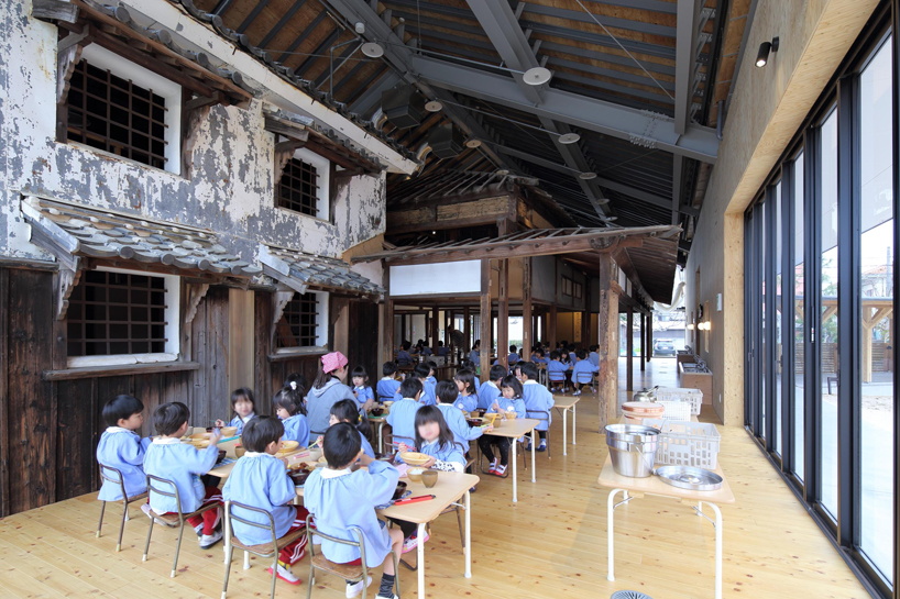 shigeru aoki builds a kindergarten over a 100-year-old wooden house in japan designboom