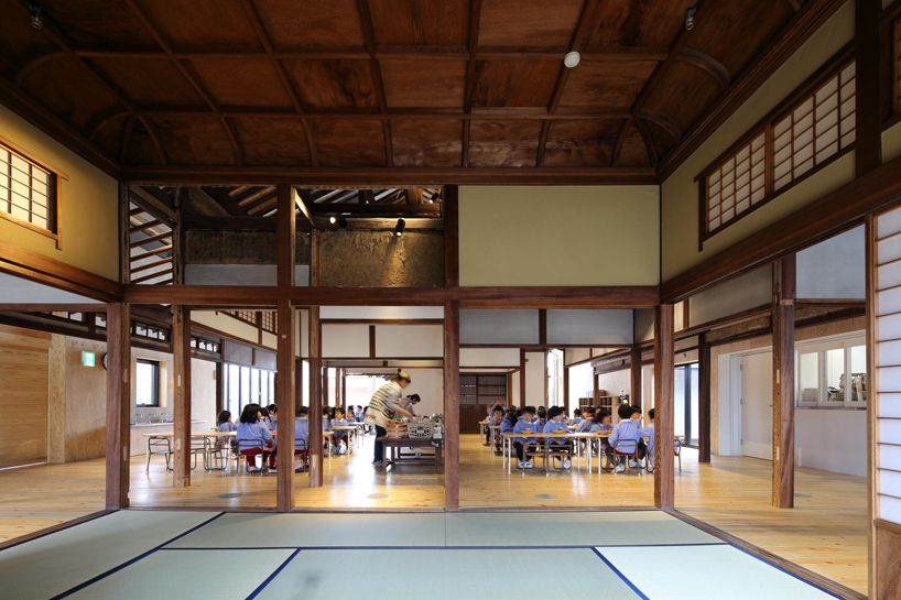 shigeru aoki builds a kindergarten over a 100-year-old wooden house in japan designboom