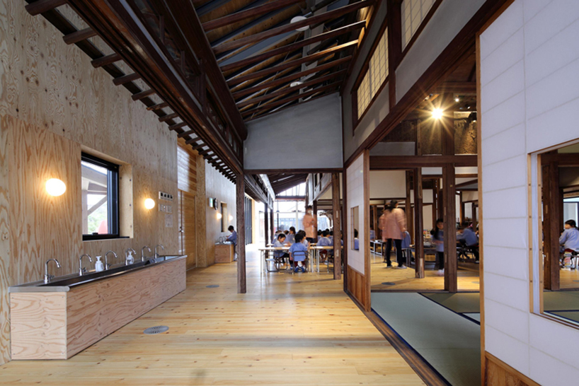 shigeru aoki builds a kindergarten over a 100-year-old wooden house in japan designboom