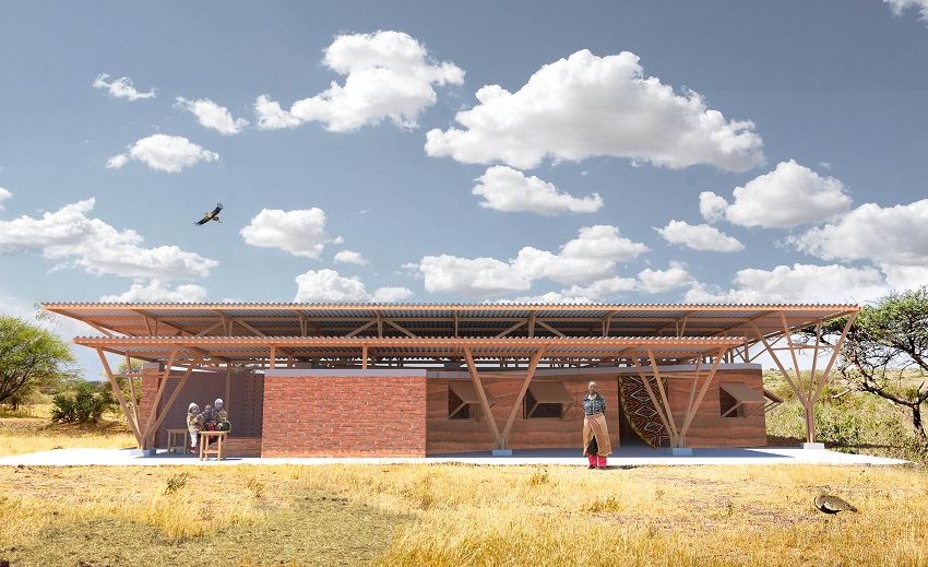 'ukuta wa maisha' is a rammed earth housing proposal designed for tanzania designboom