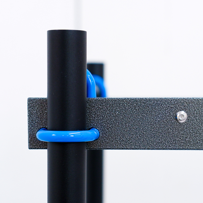 1/plinth studio converts pipes and U-bolt joints into vibrant art furniture