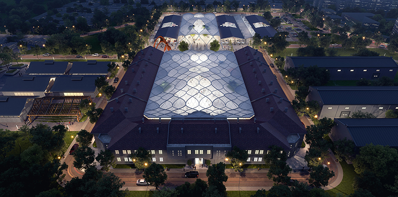 wave-shaped roof by MARS studio adds vitality in warehouse area, beijing