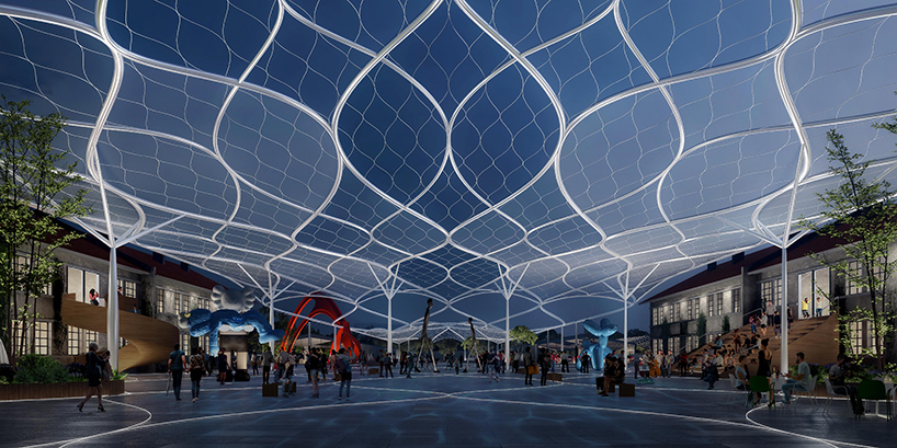 wave-shaped roof by MARS studio adds vitality in warehouse area, beijing