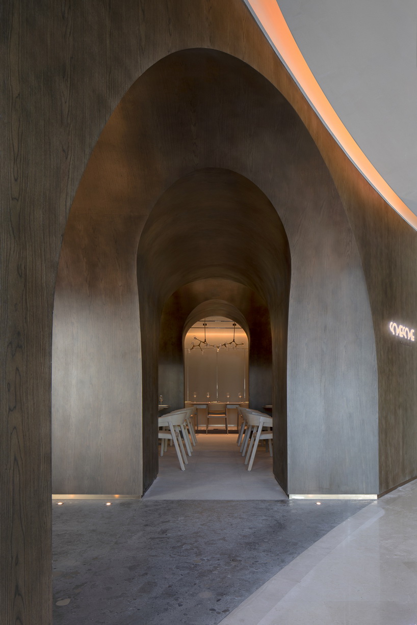 sequence of arches stimulates curiosity within MARS studio's restaurant in china
