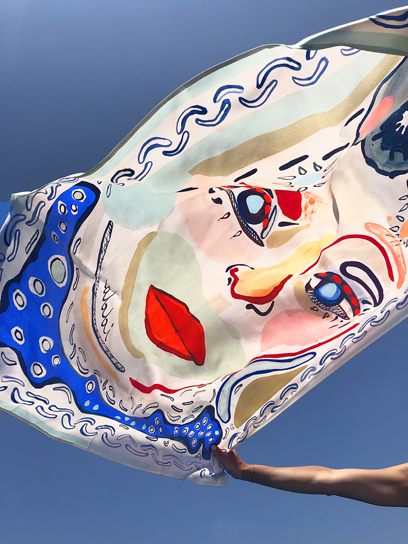 hand-painted silk scarve collection by idda studio reminisces of sicilian summer