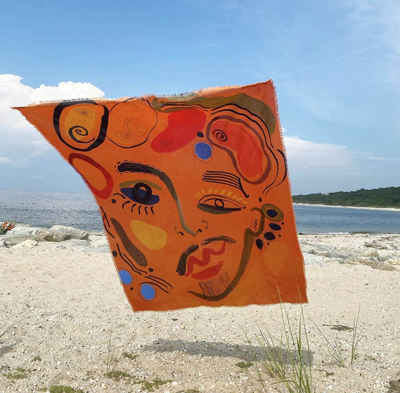 hand-painted silk scarve collection by idda studio reminisces of sicilian summer