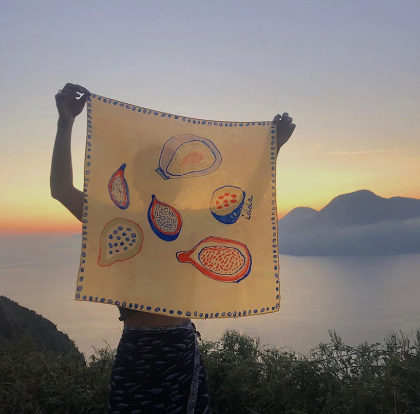 hand-painted silk scarve collection by idda studio reminisces of sicilian summer