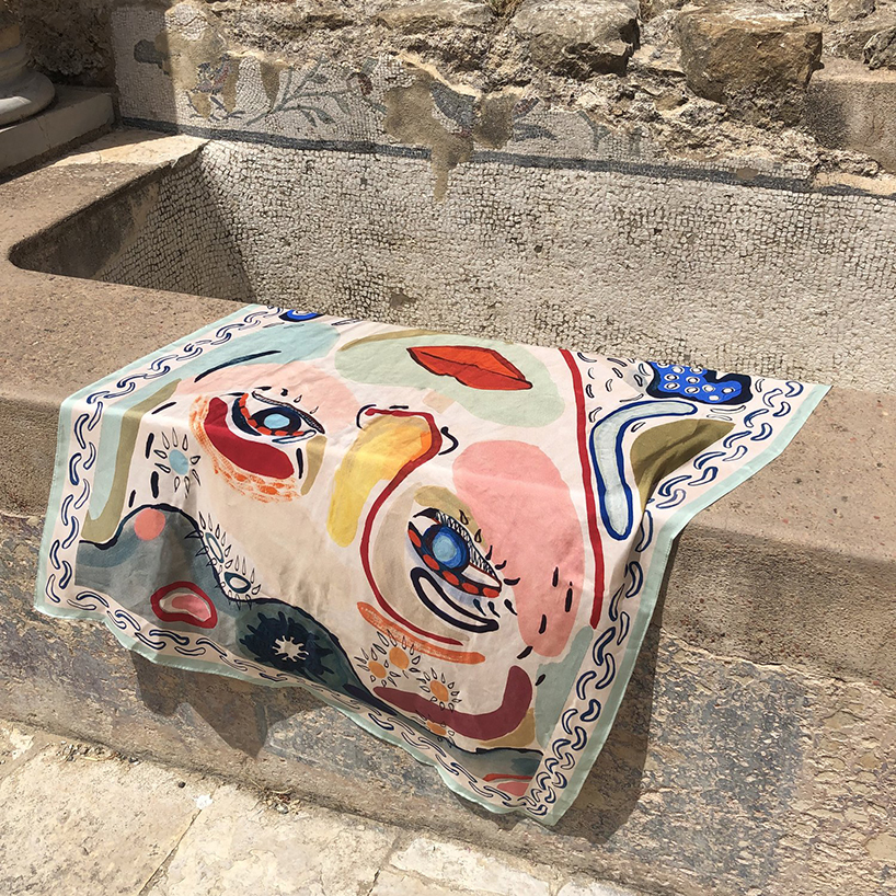 hand-painted silk scarve collection by idda studio reminisces of sicilian summer