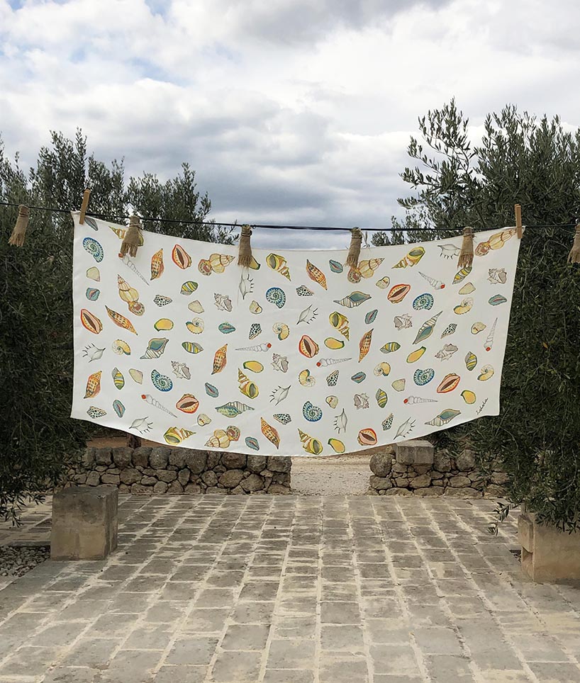 hand-painted silk scarve collection by idda studio reminisces of sicilian summer