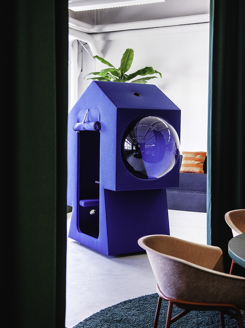 studio aisslinger inserts colorful work capsules into LOQI office in berlin designboom