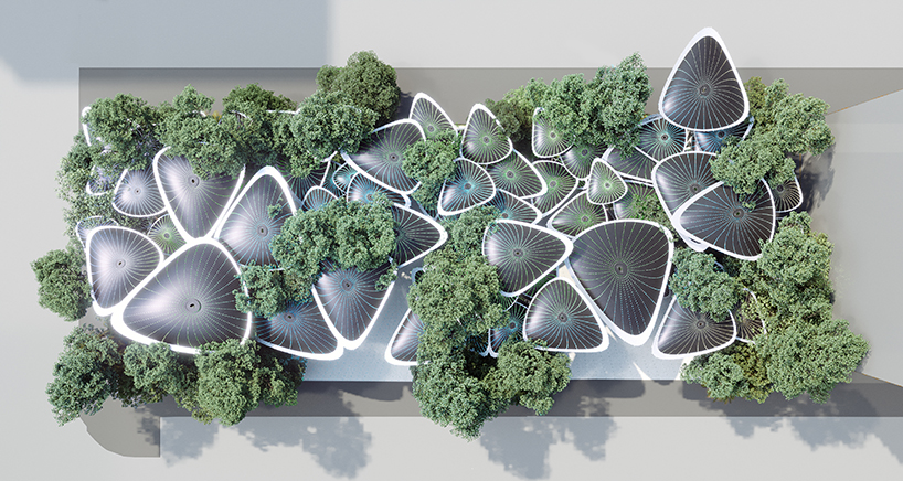 palm leave canopies form ‘oasys’ outdoor refuge within abu dhabi urban fabric