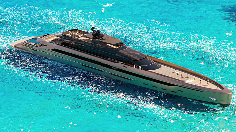MASK Architects unveils world's first 85-meter superyacht powered by onboard hydrogen production from seawater