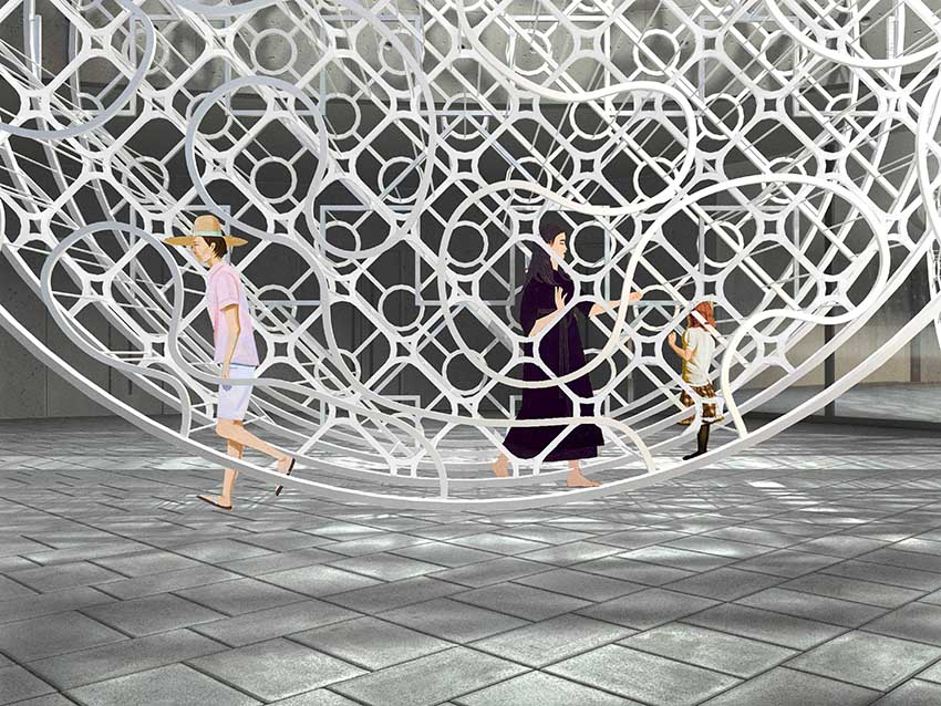 new office works weaves together districts of hong kong for new installation designboom