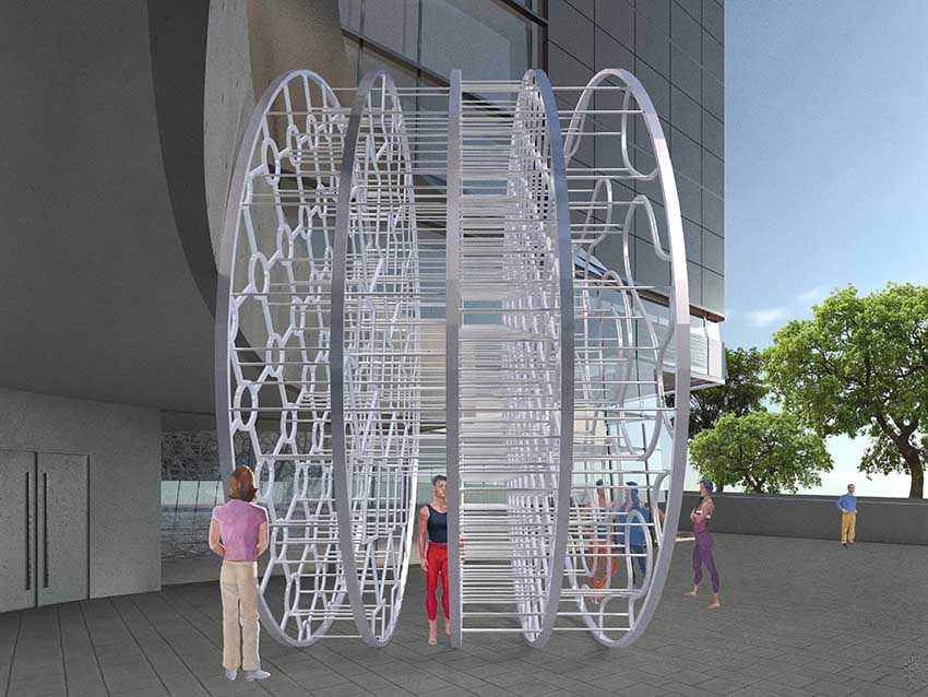 new office works weaves together districts of hong kong for new installation designboom