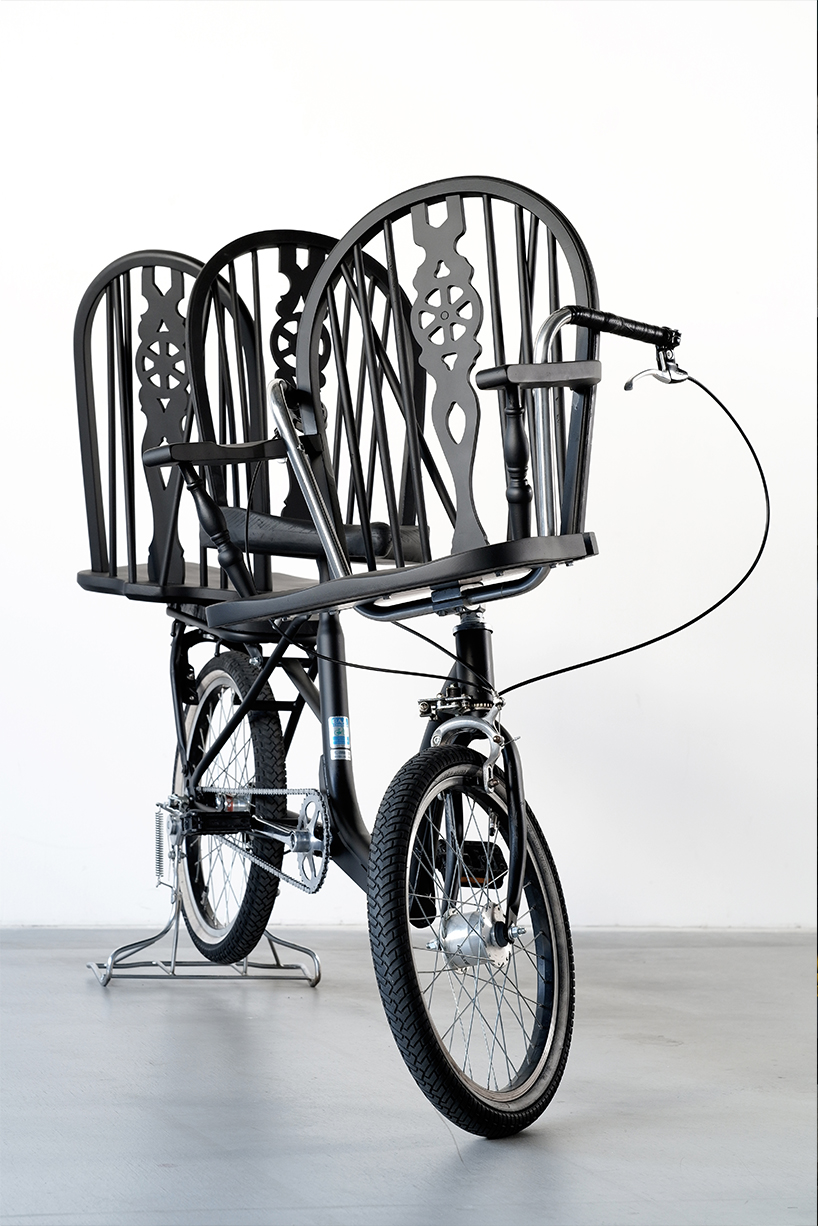 takuto ohta reimagines the japanese child-carrying mamachari bicycle as a chair