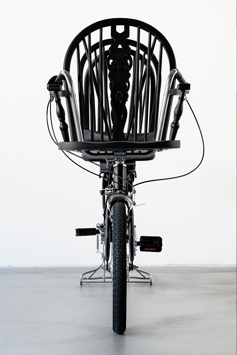 takuto ohta reimagines the japanese child-carrying mamachari bicycle as a chair