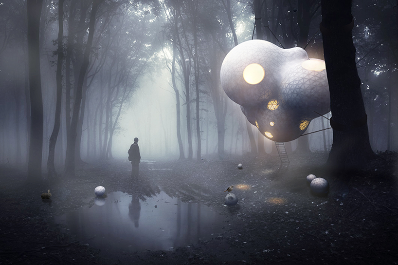 score architects designs 'cocoon' treehouse for humans, animals + nature designboom