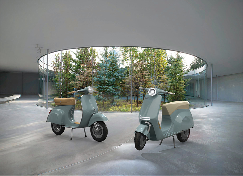 MA-DE studio designs an electric version of the iconic vespa scooter designboom