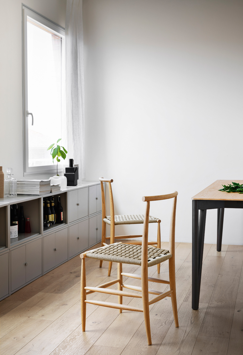 'pelleossa revisited' by francesco faccin features a handmade rush seat