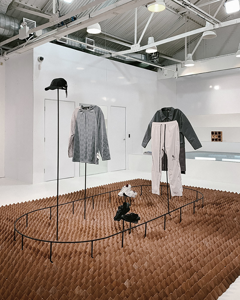 AA school of architecture creates terracotta pyramid installation for samuel ross' NIKE collection