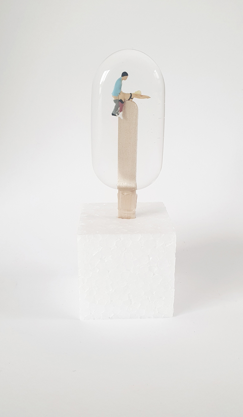 sophie meier encases naughty figurines in popsicle-shaped resin molds designboom