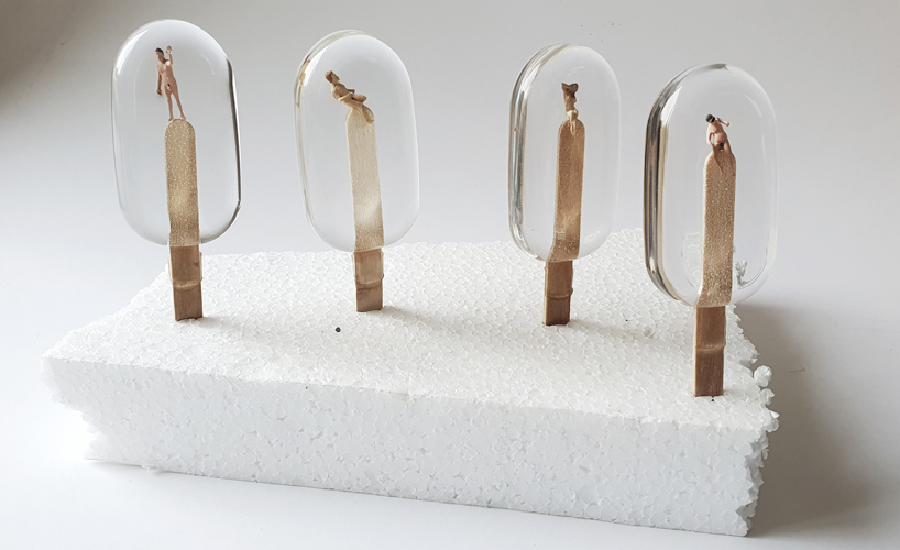 sophie meier encases naughty figurines in popsicle-shaped resin molds - 1